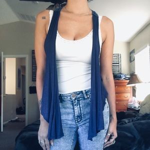 Gorgeous Navy Crotchet Vest